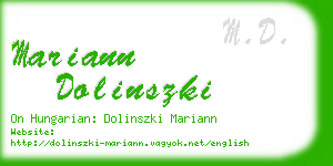 mariann dolinszki business card